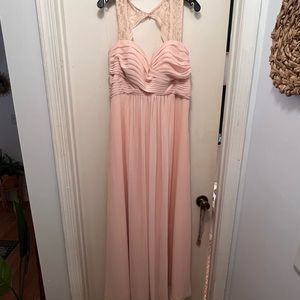 Chiffon Wide Lace Strap Bridesmaid dress